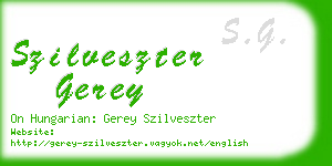 szilveszter gerey business card